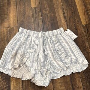 Striped Gray Women's Shorts